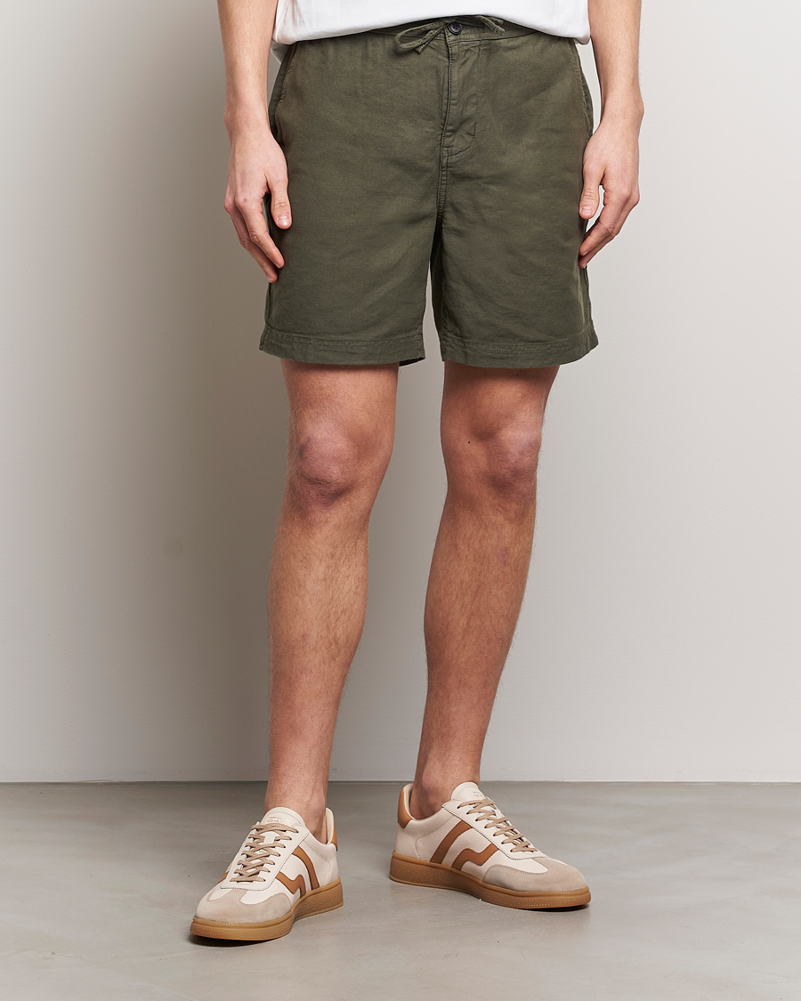 Homme | Shorts En Lin | Morris | Fenix Linen Shorts Olive