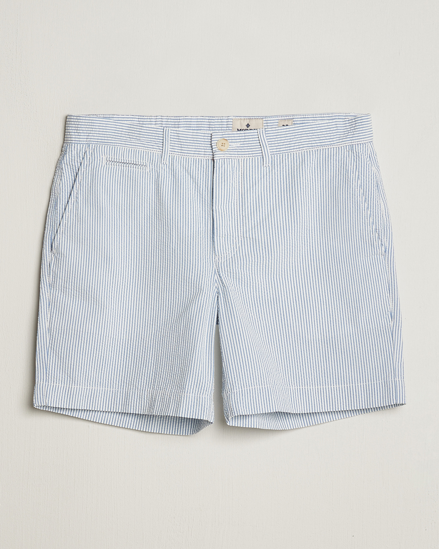 Men | Shorts | Morris | Seersucker Summer Shorts Light Blue