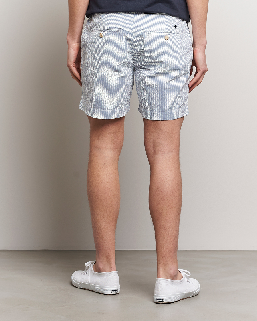 Men | Shorts | Morris | Seersucker Summer Shorts Light Blue