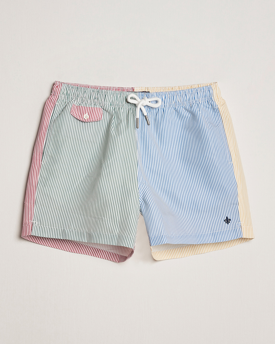 Men | Swimwear | Morris | Mixed Stripe Bathing Trunks Off White