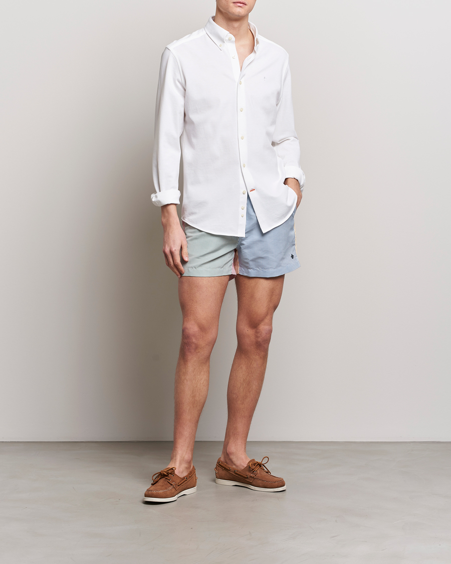 Men | Swimwear | Morris | Mixed Stripe Bathing Trunks Off White