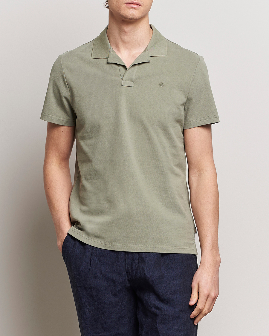 Men | Short Sleeve Polo Shirts | Morris | Dylan Pique Shirt Green