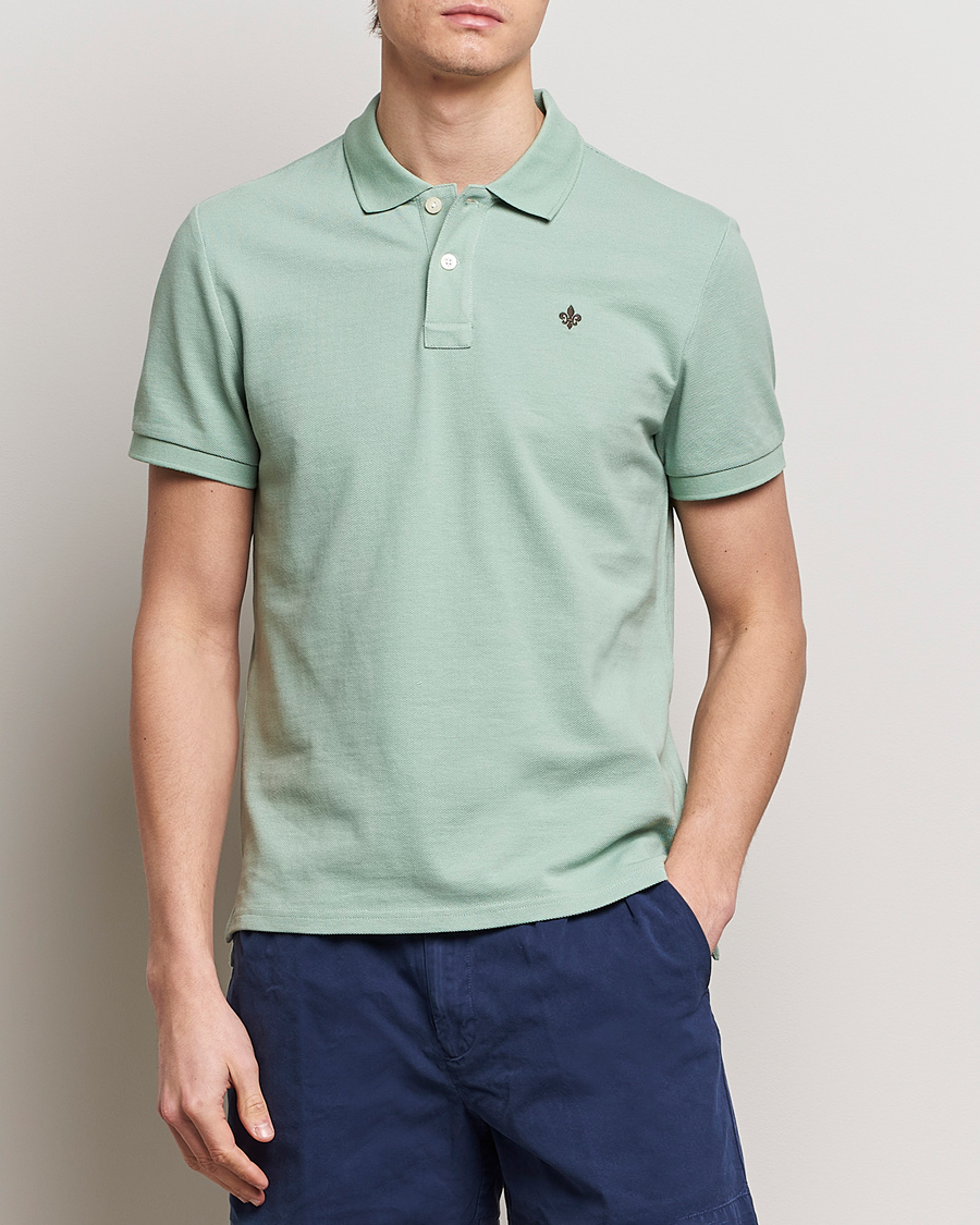 Men | Short Sleeve Polo Shirts | Morris | New Pique Light Green