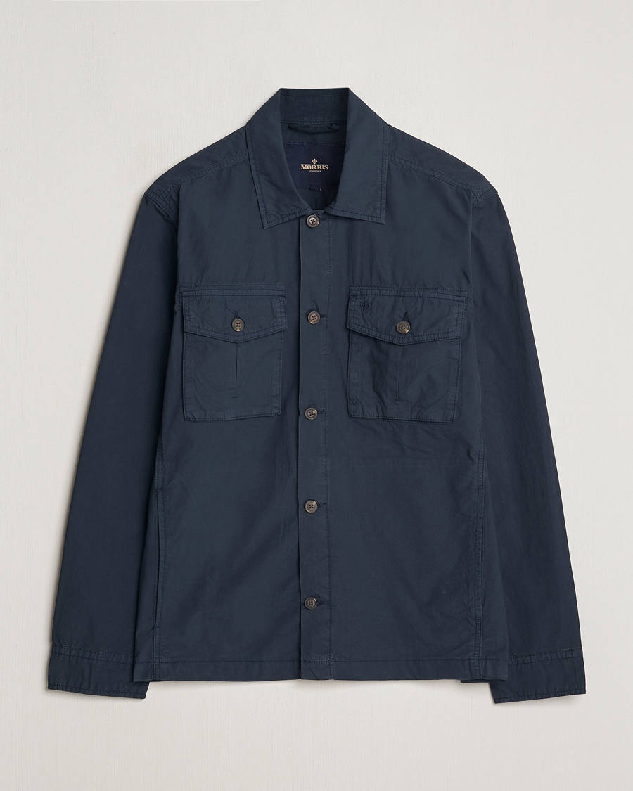 Men | Coats & Jackets | Morris | Harrison Cotton Shirt Jacket Old Blue