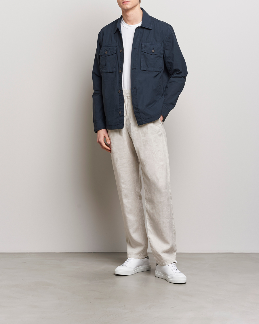 Men | Coats & Jackets | Morris | Harrison Cotton Shirt Jacket Old Blue