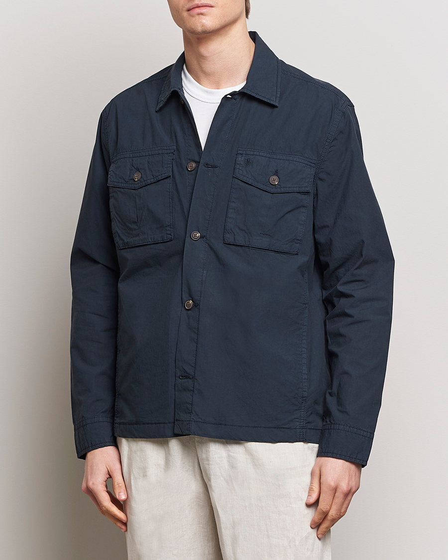 Men | Coats & Jackets | Morris | Harrison Cotton Shirt Jacket Old Blue