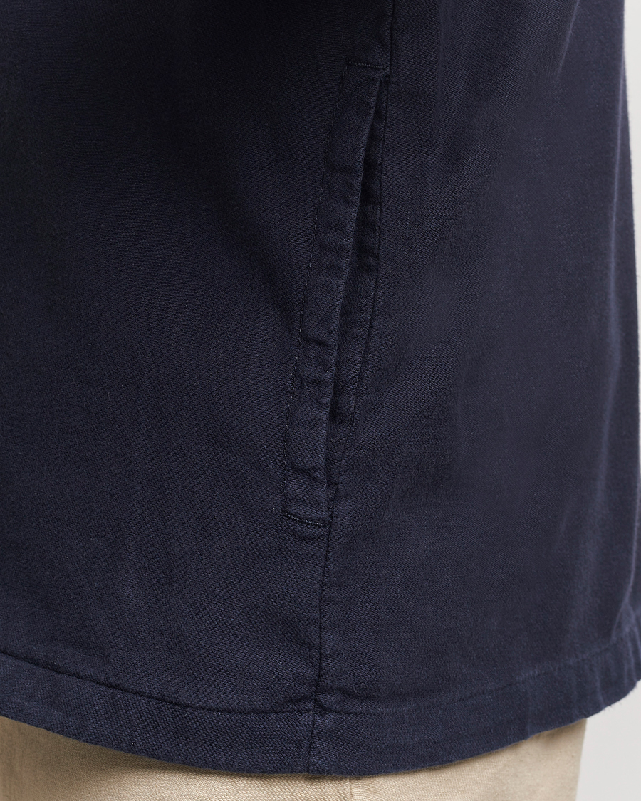 Men | Shirts | Morris | Linen Shirt Jacket Navy