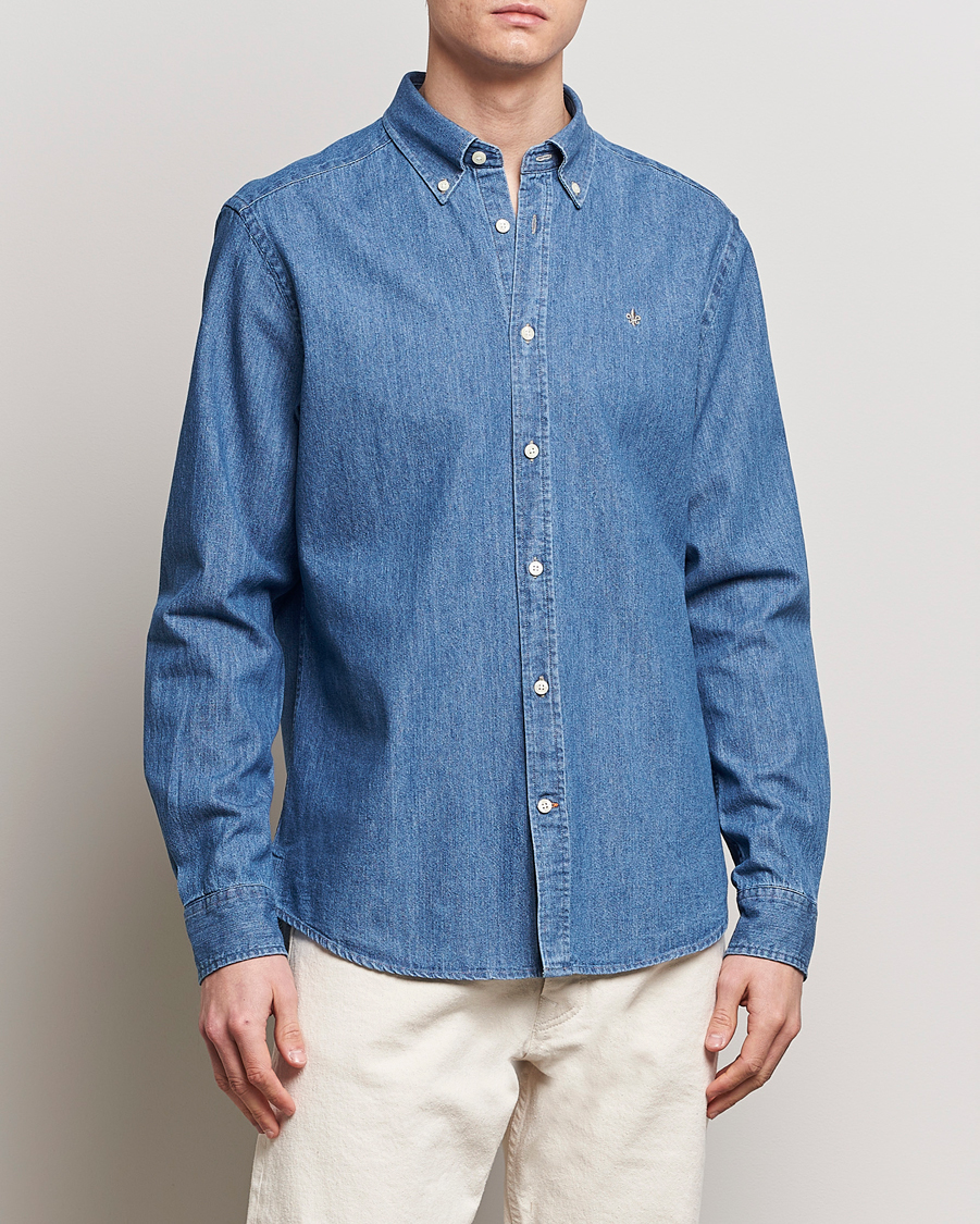 Men | Clothing | Morris | Classic Fit Denim Shirt Blue