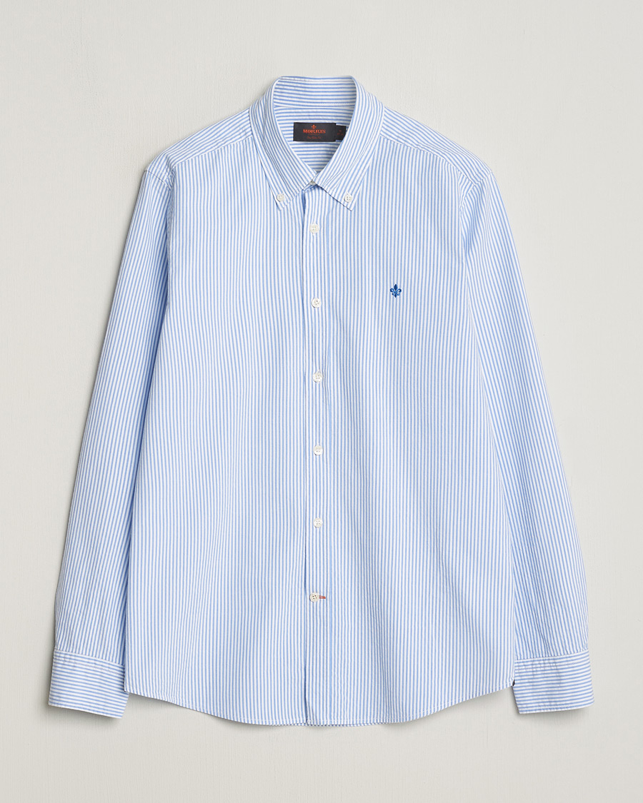 Men | Shirts | Morris | Slim Fit Seersucker Shirt Light Blue