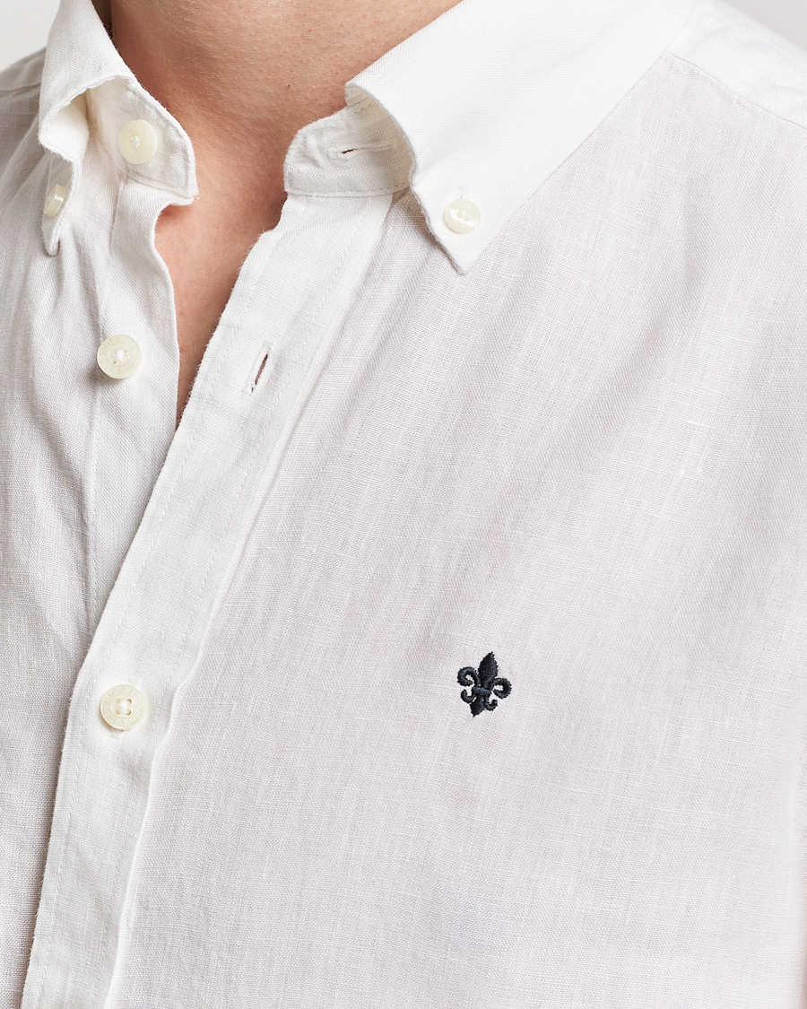 Men | Shirts | Morris | Douglas Button Down Linen Shirt White