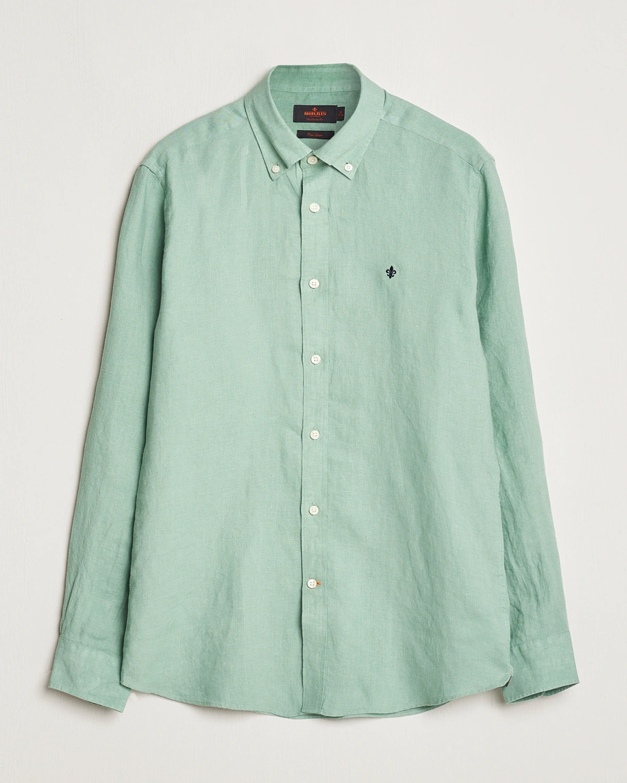 Men | Shirts | Morris | Douglas Linen Button Down Shirt Light Green