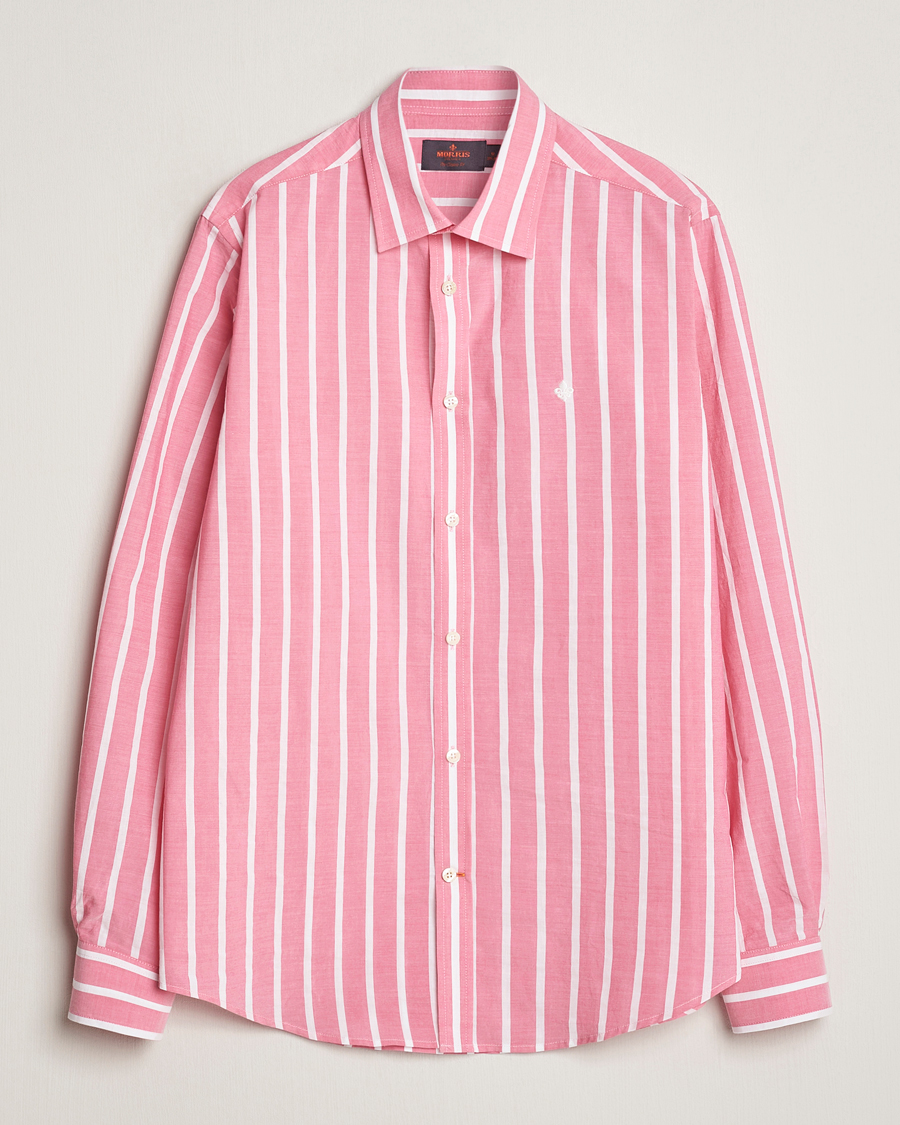 Men | Shirts | Morris | Summer Stripe Shirt Cerise