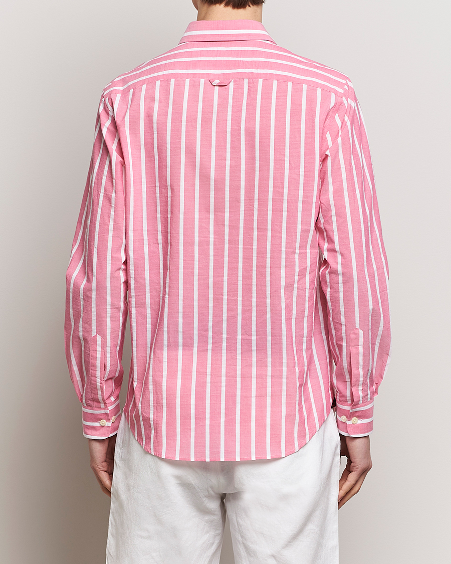 Men | Shirts | Morris | Summer Stripe Shirt Cerise