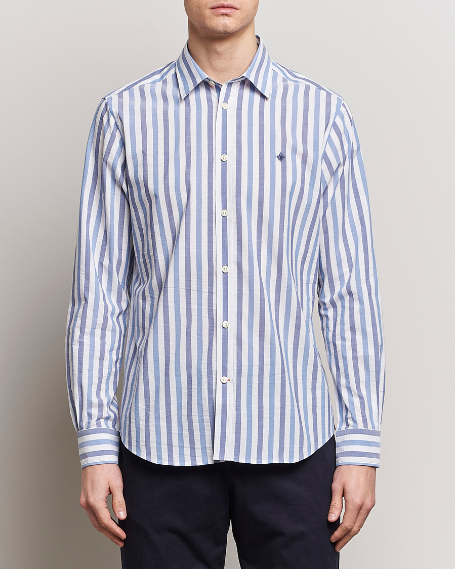Men |  | Morris | Summer Stripe Shirt Blue