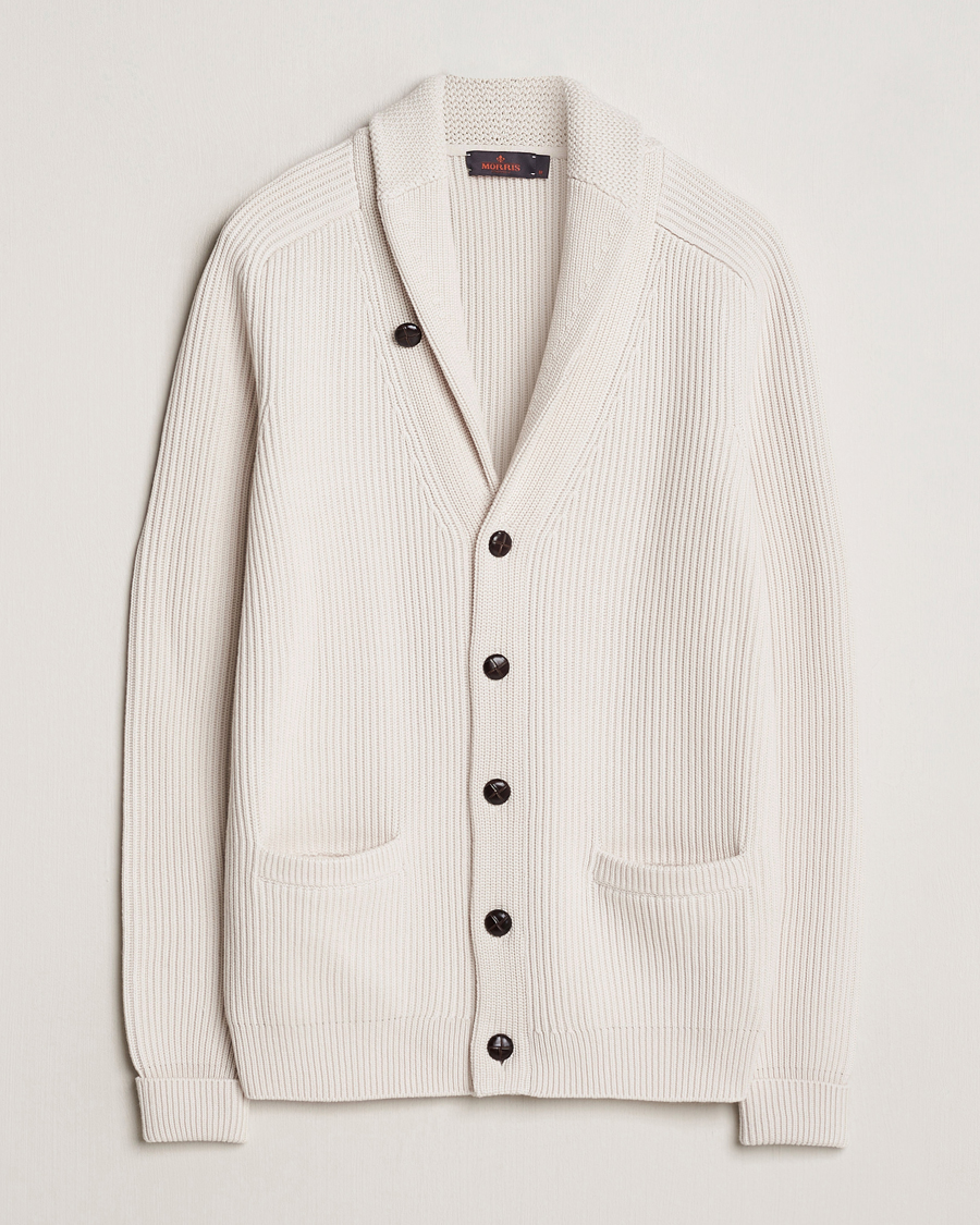 Men | Sweaters & Knitwear | Morris | Brayden Shawl Cardigan Off White