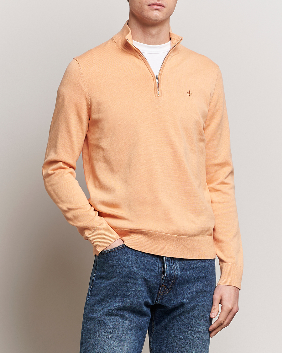 Men | Sale clothing | Morris | Riley Cotton Half Zip Orange