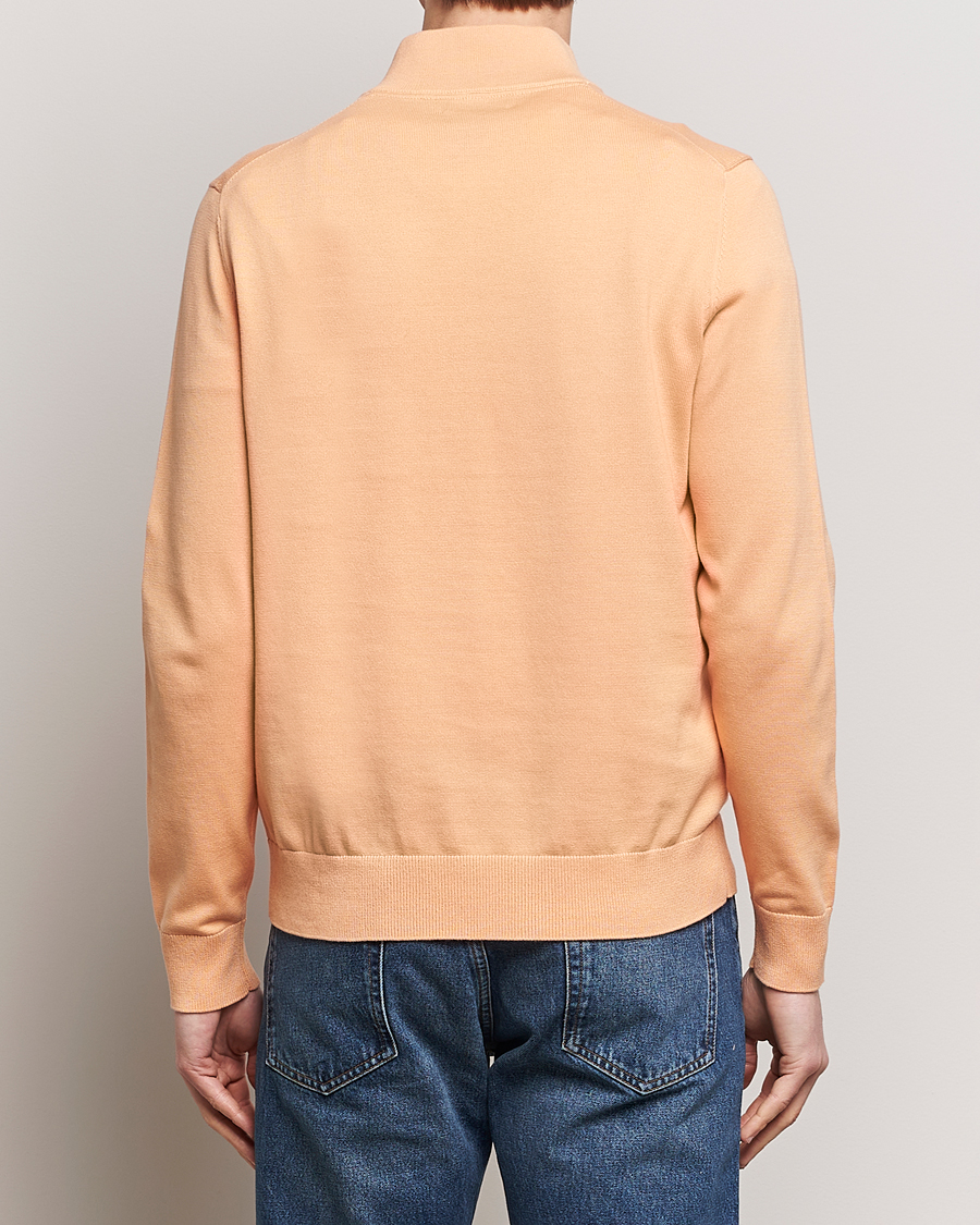 Men | Sweaters & Knitwear | Morris | Riley Cotton Half Zip Orange