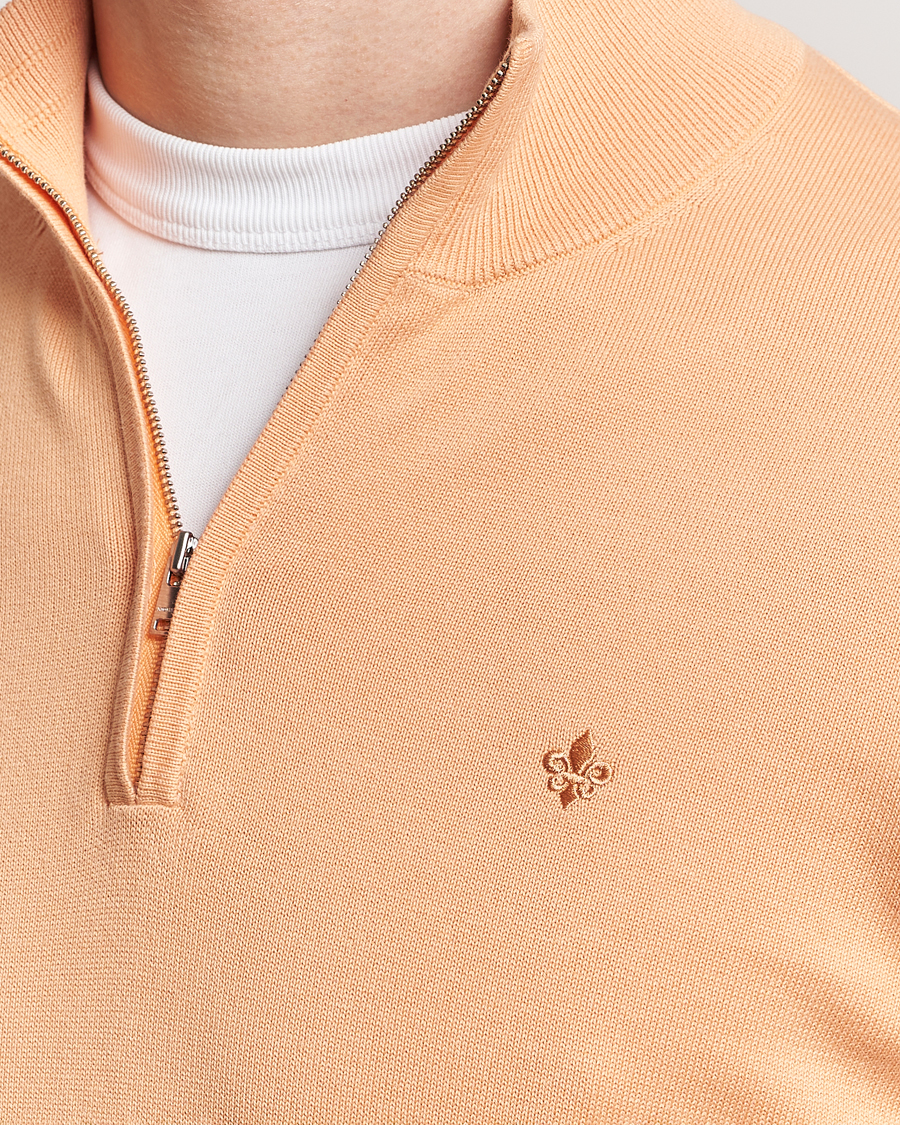 Men | Sweaters & Knitwear | Morris | Riley Cotton Half Zip Orange