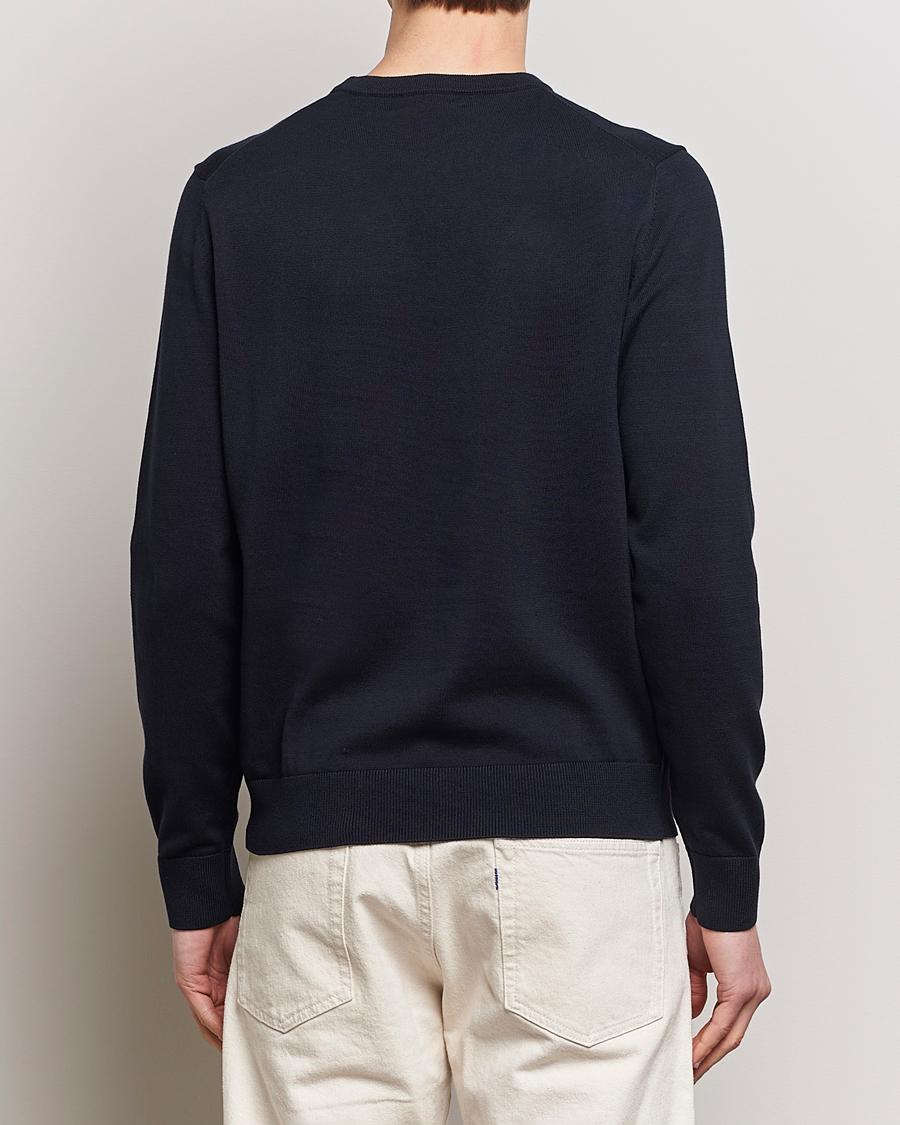 Men | Sweaters & Knitwear | Morris | Riley Cotton Crew Neck Pullover Old Blue