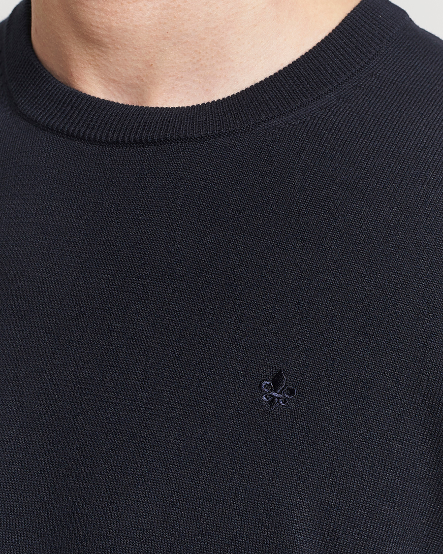 Men | Sweaters & Knitwear | Morris | Riley Cotton Crew Neck Pullover Old Blue