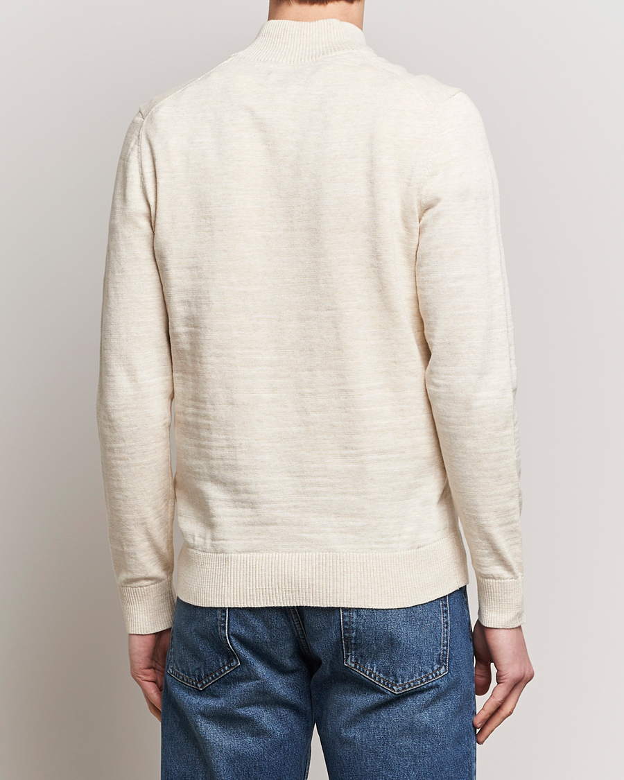 Men | Sweaters & Knitwear | Morris | Randall Cotton Half Zip Off White