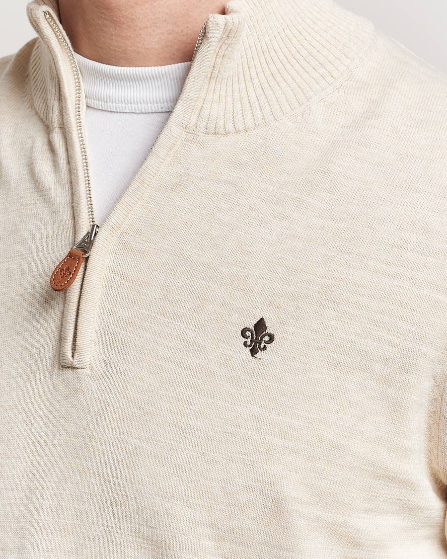 Men | Sweaters & Knitwear | Morris | Randall Cotton Half Zip Off White