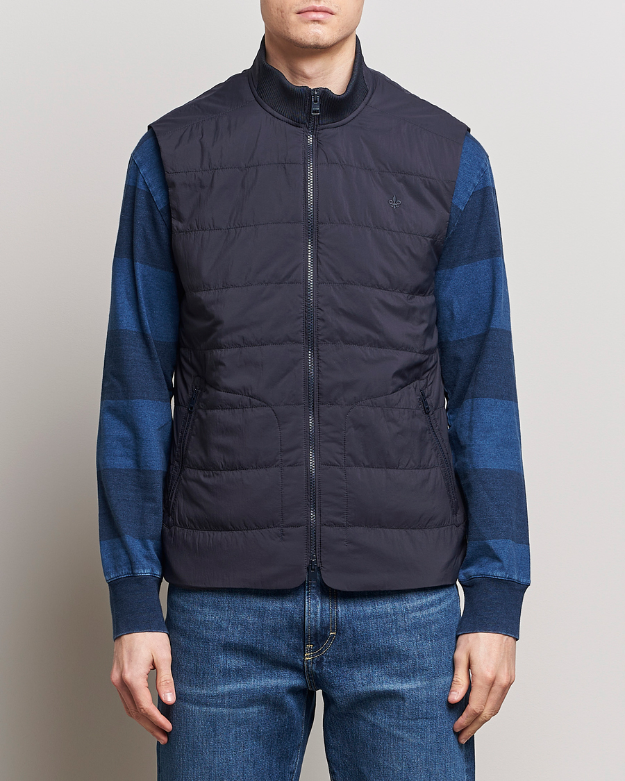 Men | Autumn Jackets | Morris | Lewis Padded Vest Old Blue