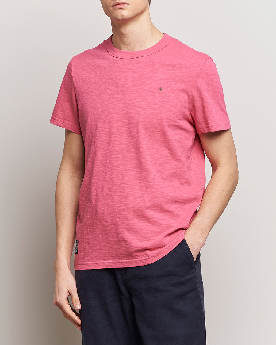 Men | Short Sleeve T-shirts | Morris | Watson Slub Crew Neck T-Shirt Pink
