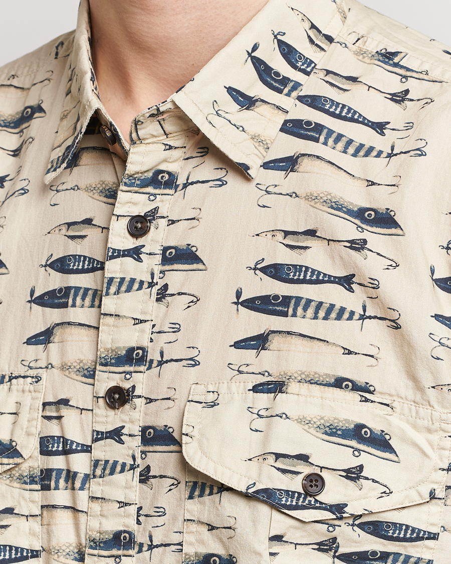 Men | Shirts | Filson | Washed Short Sleeve Feather Cloth Shirt Natural