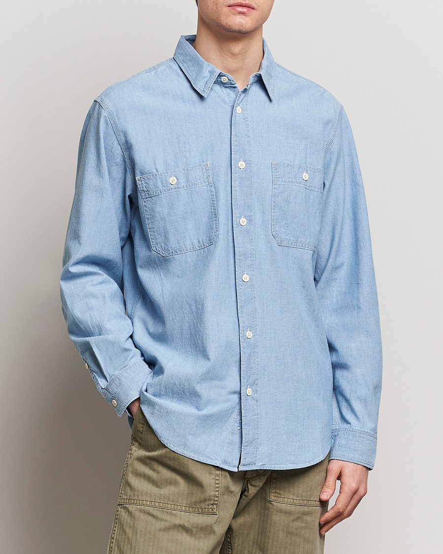 Men | Shirts | Filson | Chambray CPO Shirt Light Indigo