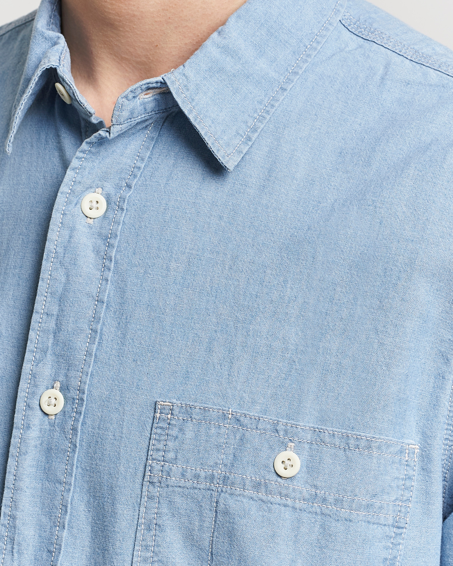 Men | Shirts | Filson | Chambray CPO Shirt Light Indigo