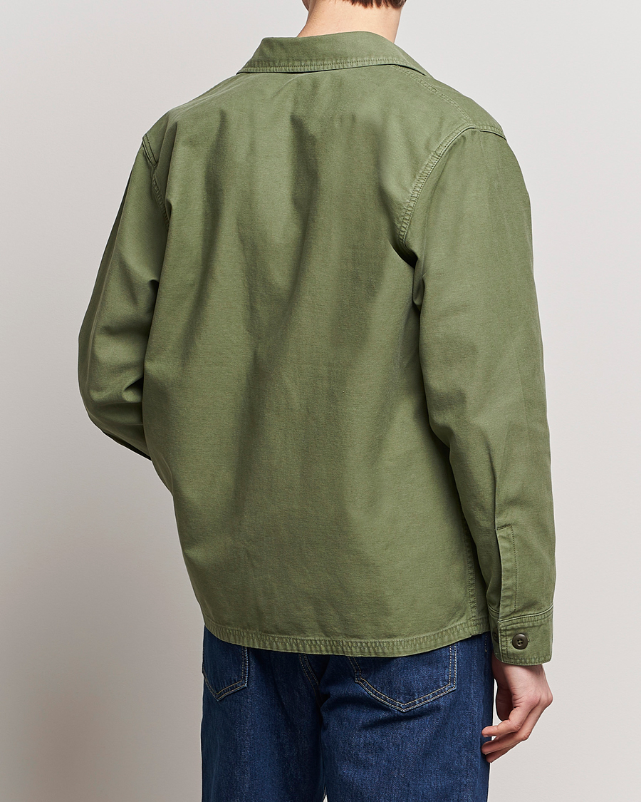 Men | Coats & Jackets | Filson | Reverse Sateen Jac-Shirt Washed Green