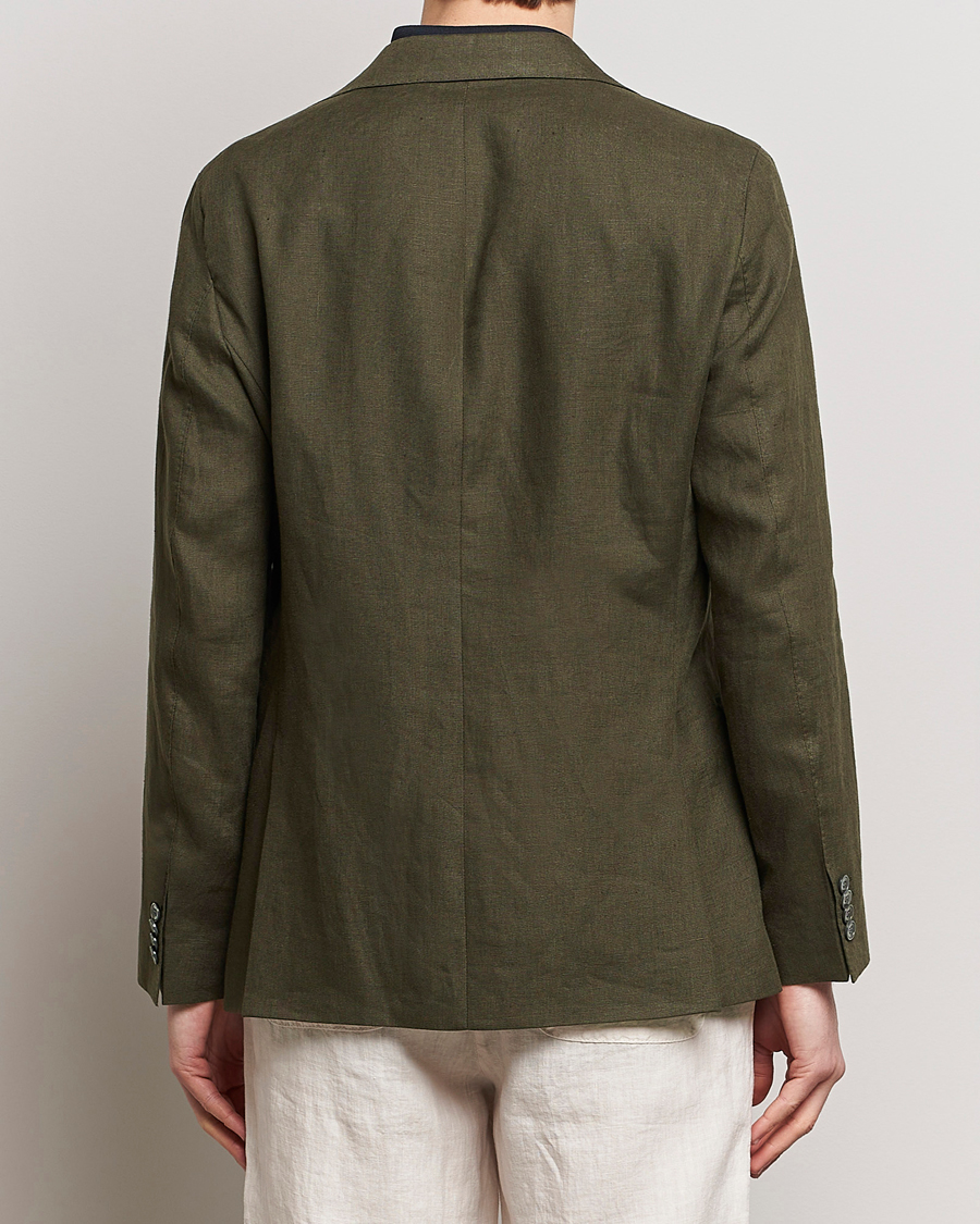 Men | Blazers | Oscar Jacobson | Fogerty Linen Blazer Olive