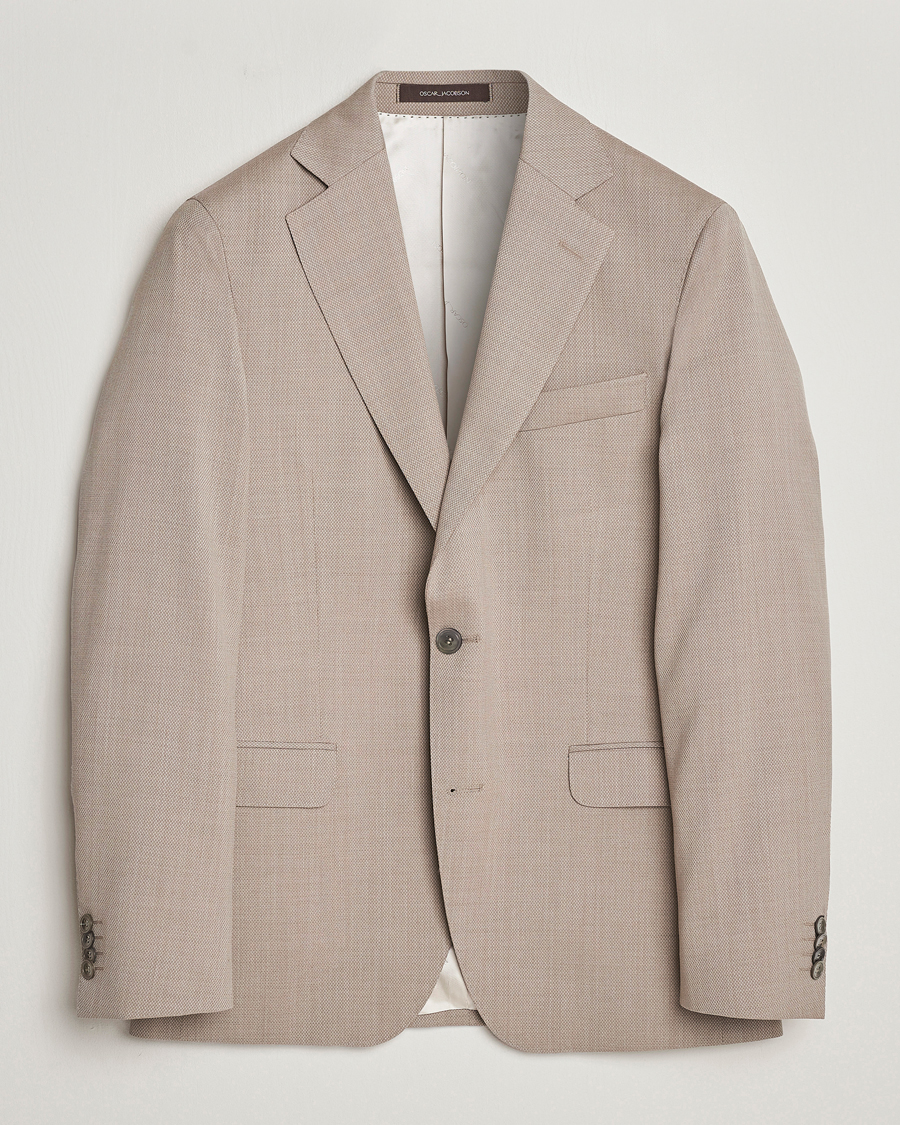 Men | Blazers | Oscar Jacobson | Fogerty Wool Blazer Beige