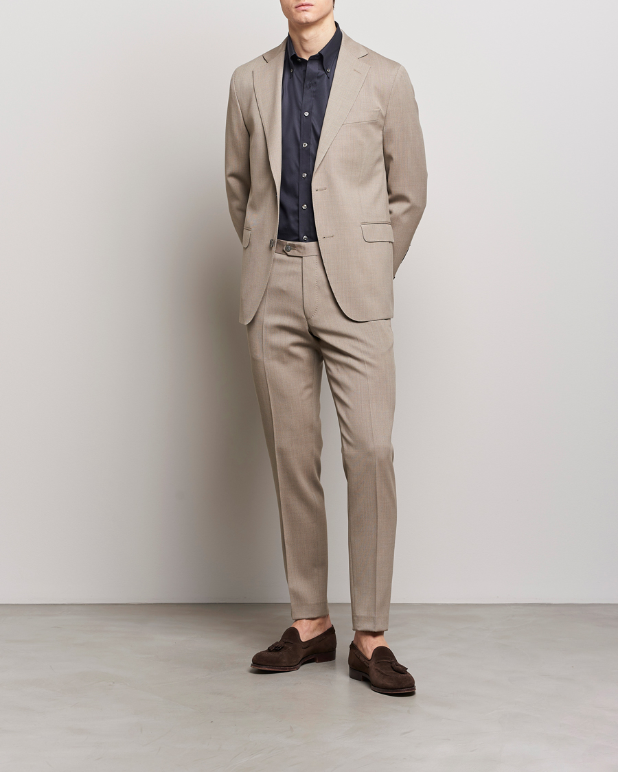 Men | Blazers | Oscar Jacobson | Fogerty Wool Blazer Beige