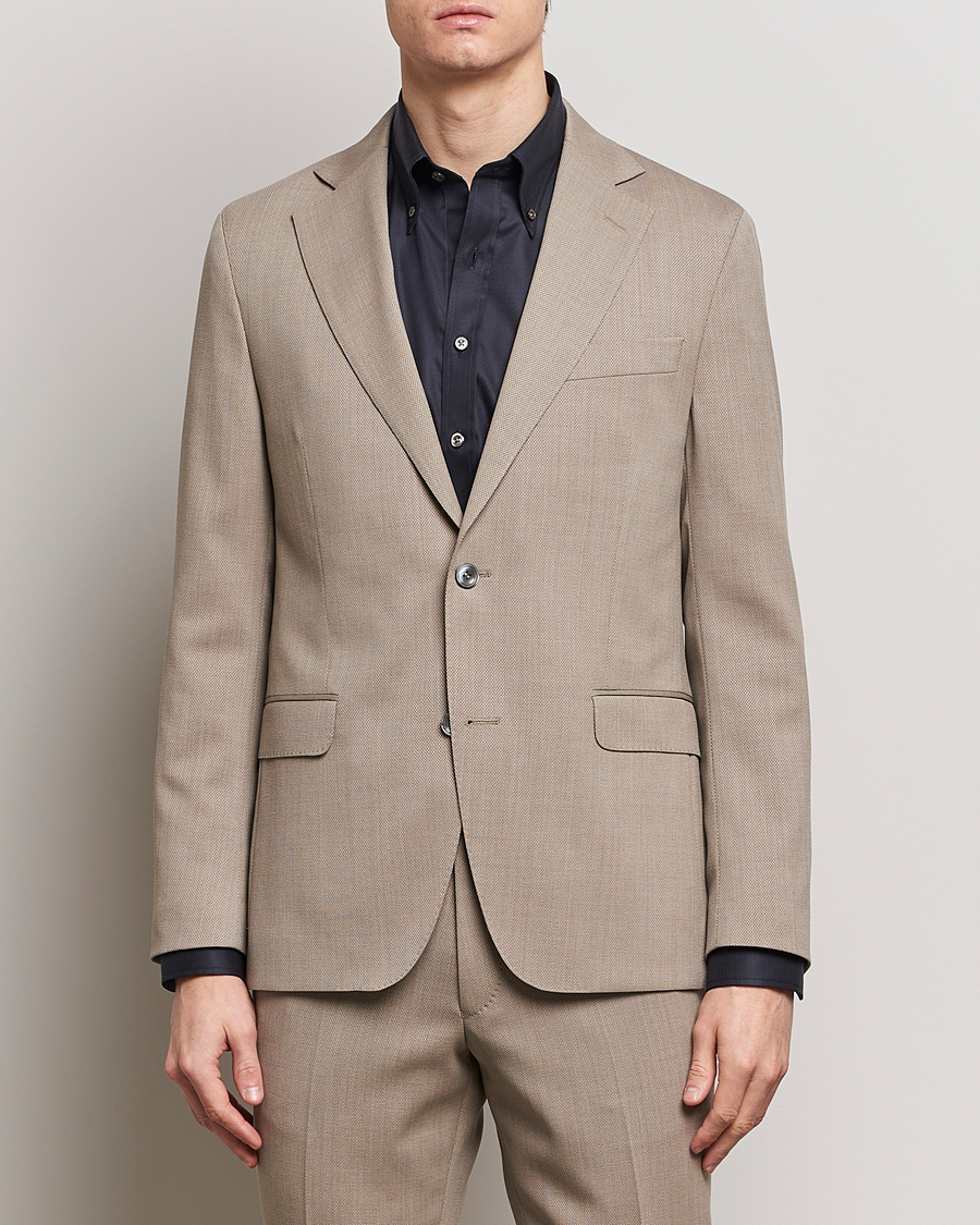 Men | Blazers | Oscar Jacobson | Fogerty Wool Blazer Beige
