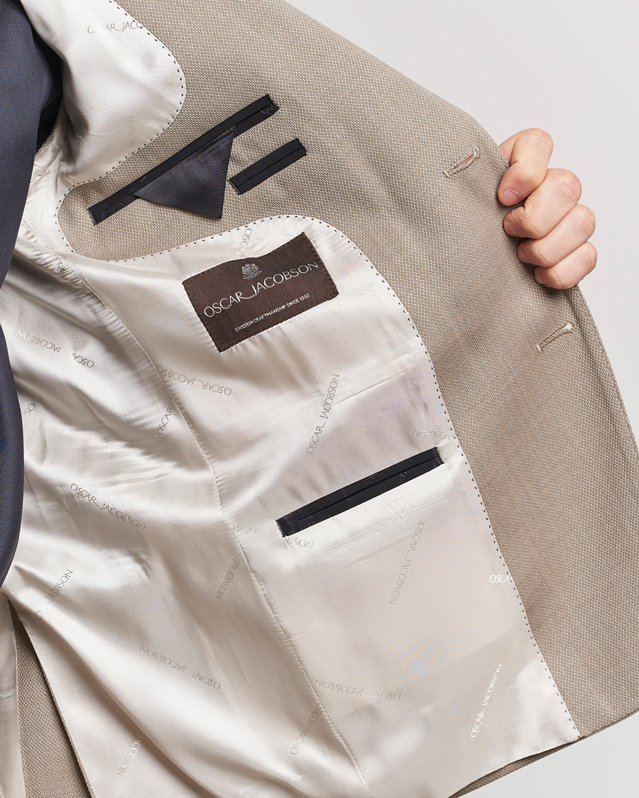 Men | Blazers | Oscar Jacobson | Fogerty Wool Blazer Beige