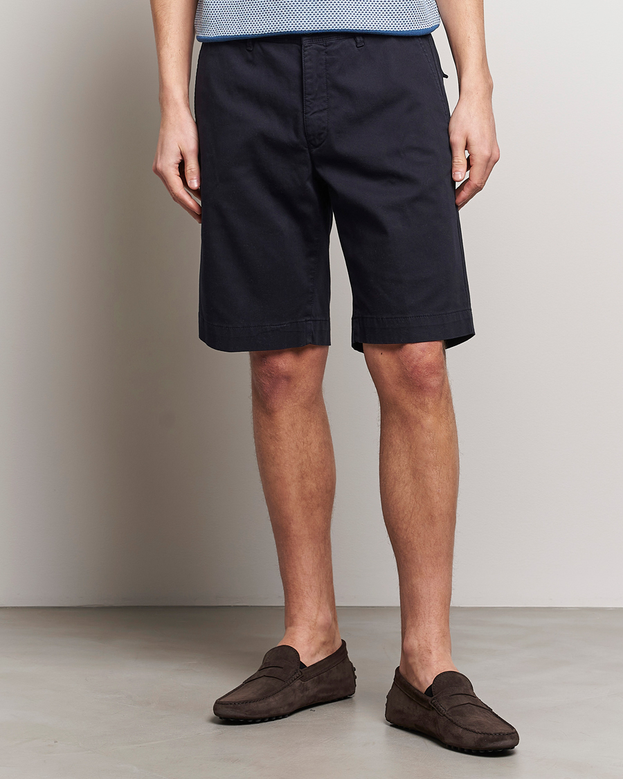 Men | Shorts | Oscar Jacobson | Teodor Cotton Shorts Navy