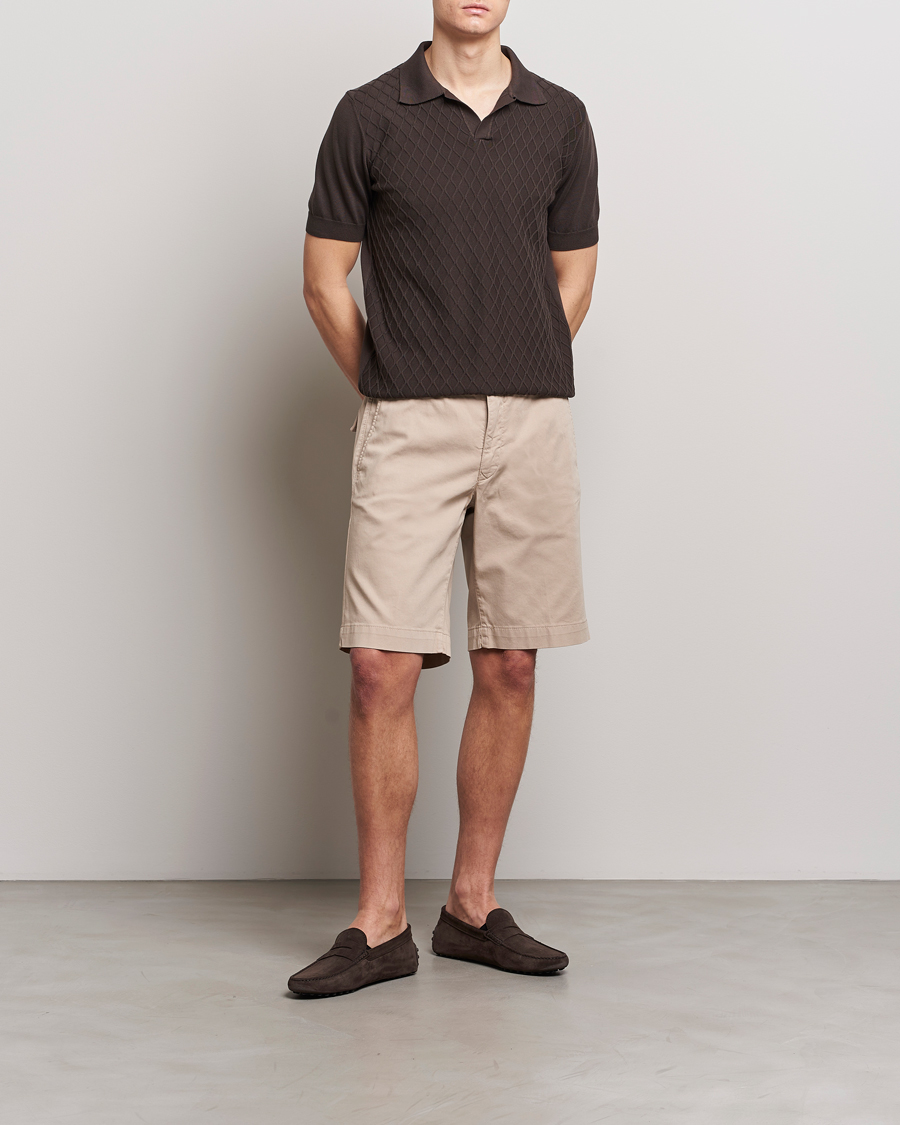 Men | Shorts | Oscar Jacobson | Teodor Cotton Shorts Beige
