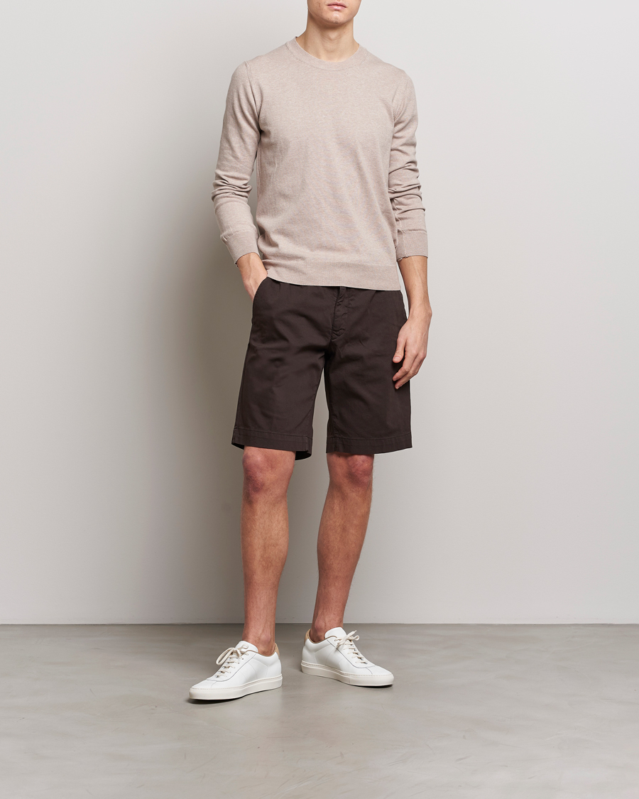 Men | Shorts | Oscar Jacobson | Teodor Cotton Shorts Brown