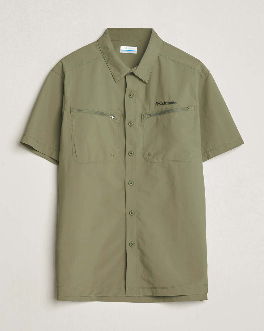Men | Shirts | Columbia | Mountaindale Short Sleeve Outdoor Shirt Stone Green