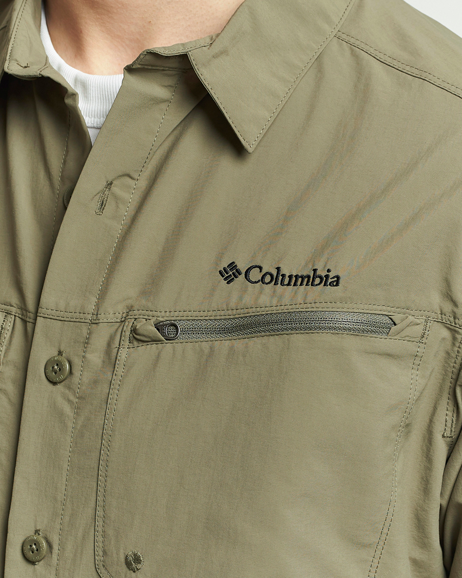Men | Shirts | Columbia | Mountaindale Short Sleeve Outdoor Shirt Stone Green