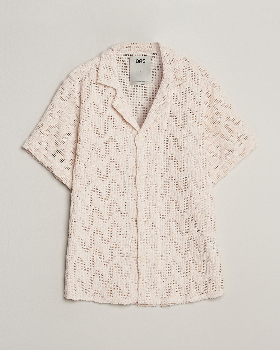 Men | Shirts | OAS | Atlas Cuba Crochet Shirt Off White