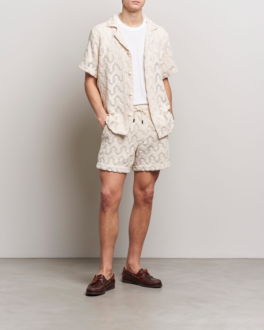 Men | Shirts | OAS | Atlas Cuba Crochet Shirt Off White