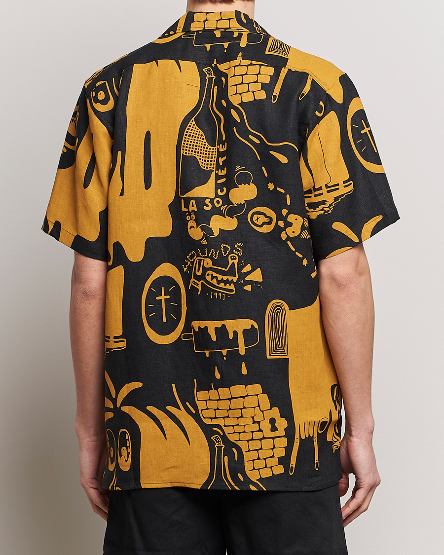OAS Short Sleeve Cuba Linen Shirt Krispy Night at CareOfCarl.com