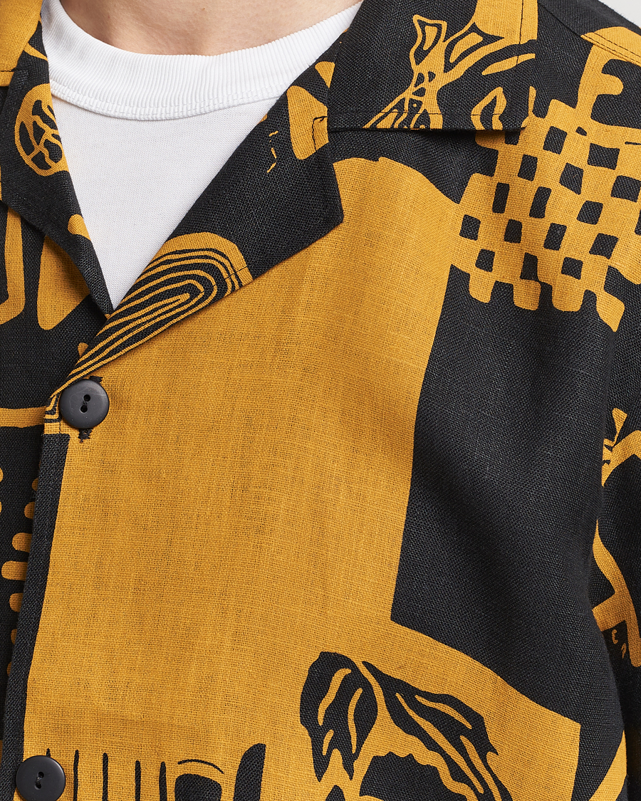 Men | Shirts | OAS | Short Sleeve Cuba Linen Shirt Krispy Night