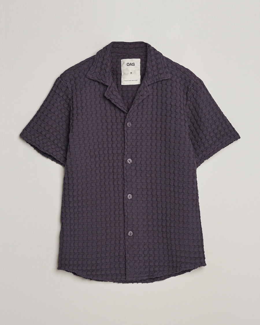Men | Shirts | OAS | Cuba Waffle Shirt Nearly Black