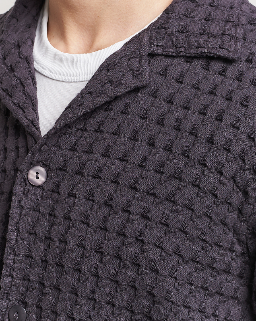 Men | Shirts | OAS | Cuba Waffle Shirt Nearly Black