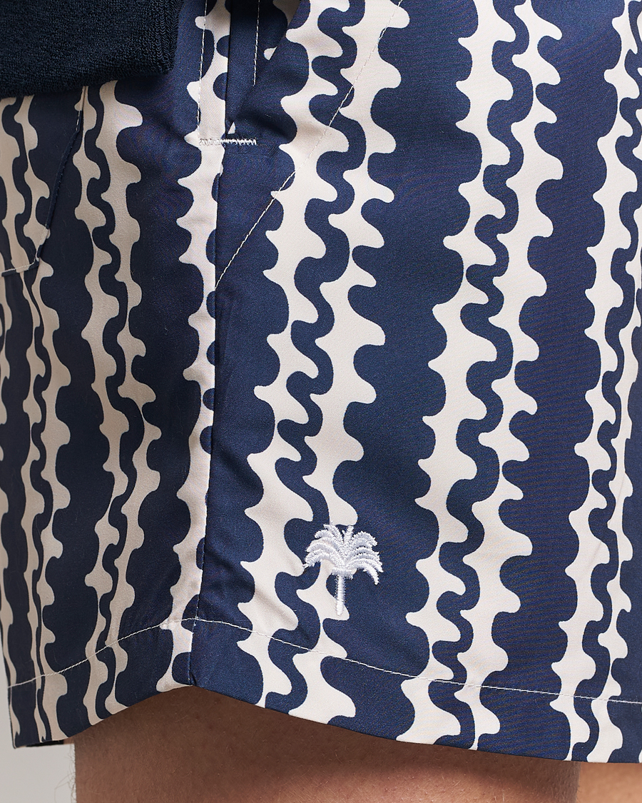 Men | Swimwear | OAS | Printed Swimshorts Blue Scribble