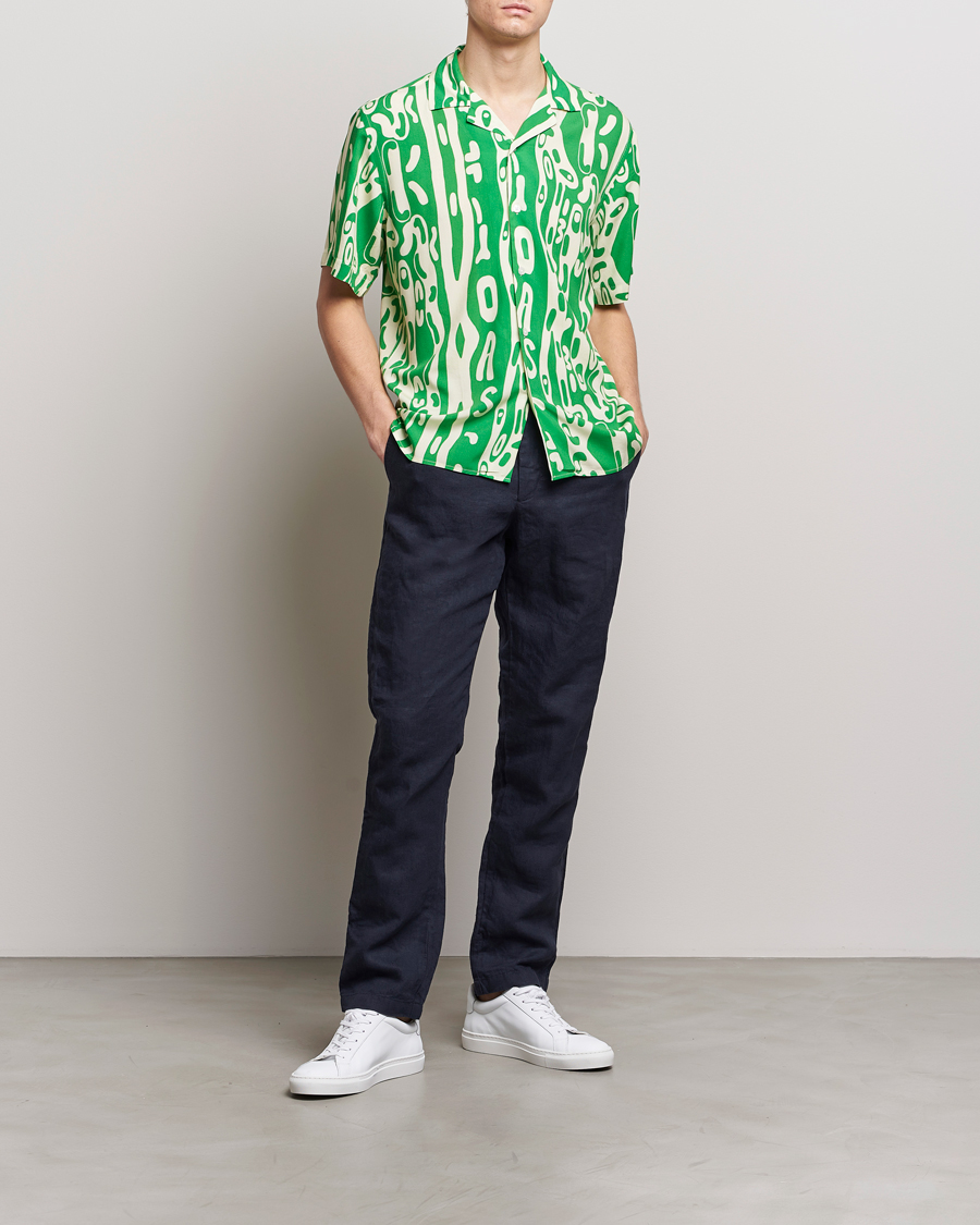 Men | Shirts | OAS | Viscose Resort Short Sleeve Shirt Verdant